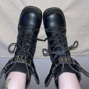 “Demonia” Tall Wedge Boots